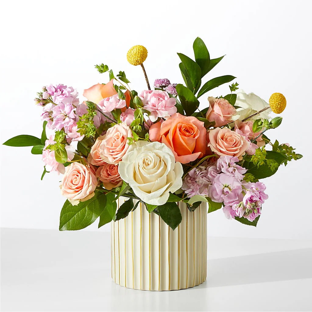 French Market Bouquet with Ivory Vase - Image 2