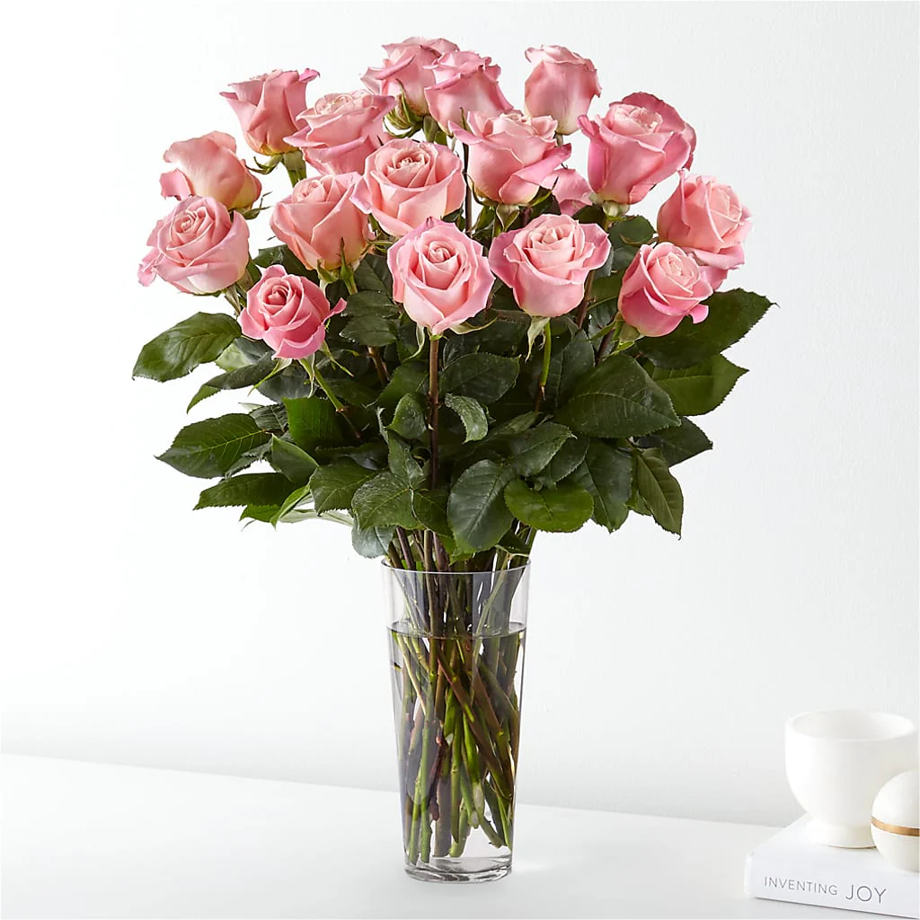 Long Stem Pink Rose Bouquet - Image 3