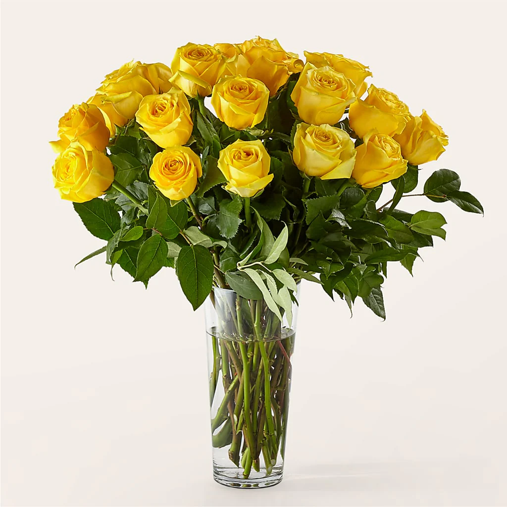 Long Stem Yellow Rose Bouquet - Image 3